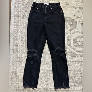 A&F Women’s  Curve Love high rise mom jeans
